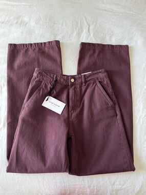 Brand new - Icon Denim Ava wide leg jeans in cherry red